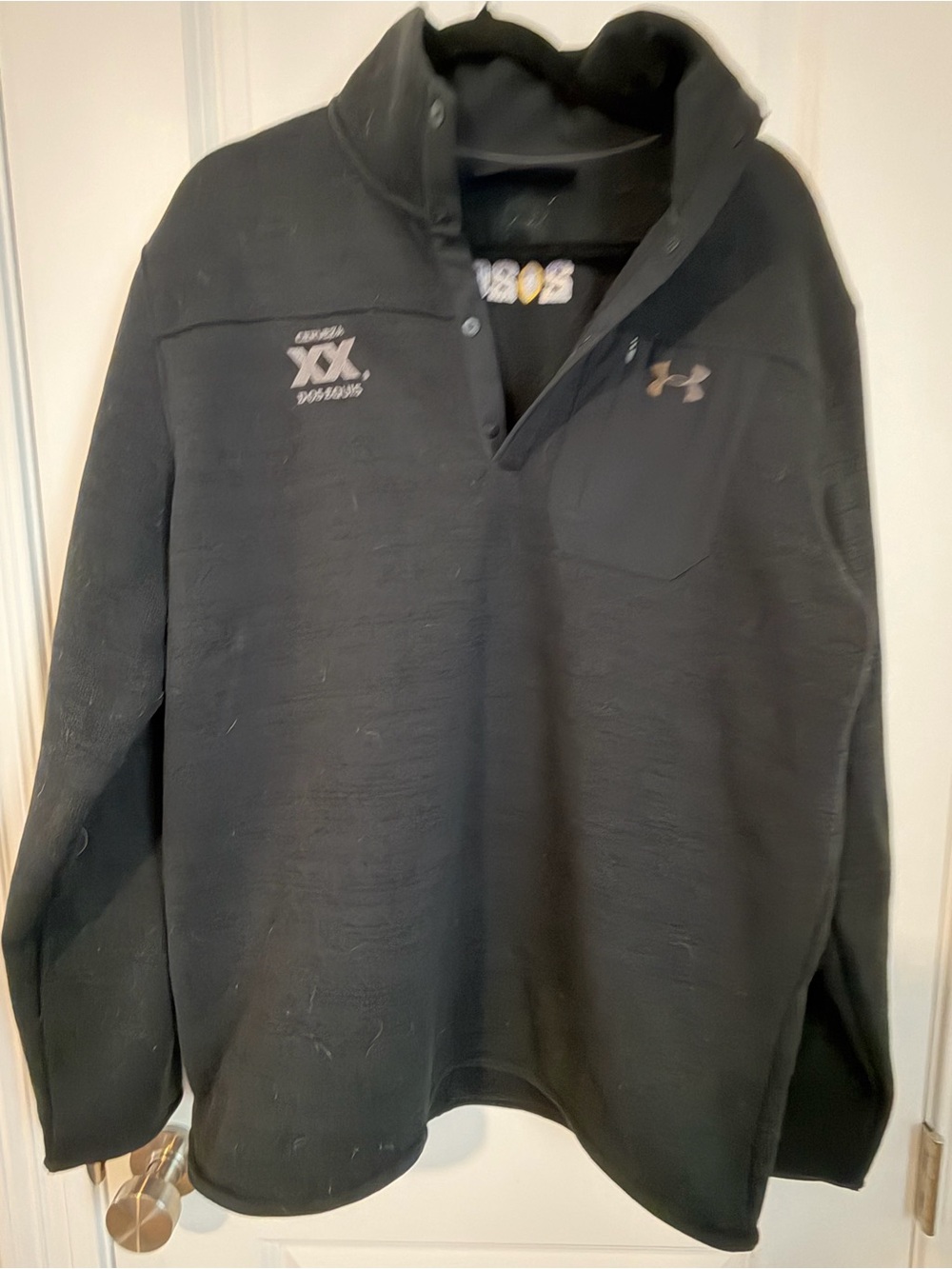 Under Armour Men’s Black Half-Zip Pullover Jacket Large Cerveza Dos Equis XLarge